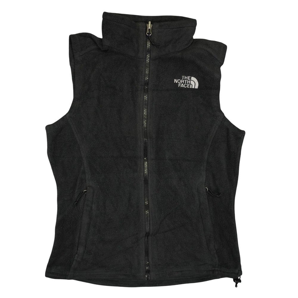 The North Face Fleece Vest Womens XS Black Full Zip Outdoor Sleeveless Jacket
